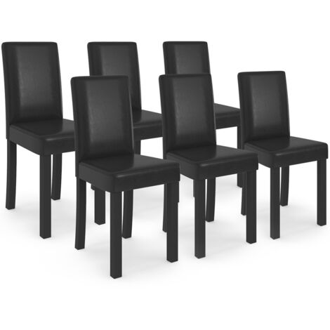 Set aus 6 schwarzen HANNAH Esszimmerstühlen (1/5)