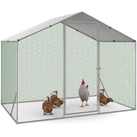 Hühnergehege 3 m² Maschendrahtzaun 2,20x1,4 M verzinkter Stahl