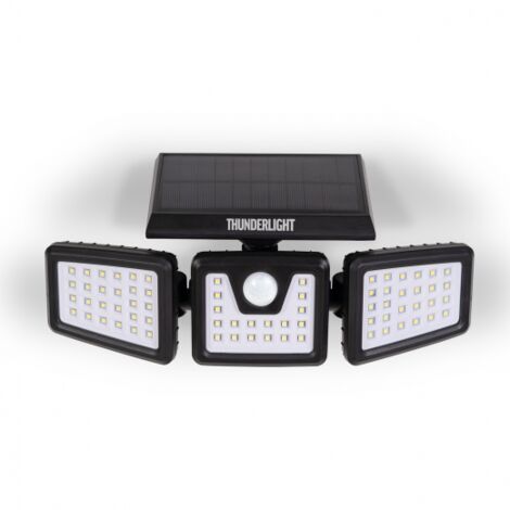 Solar-Scheinwerfer 3 Köpfe 70 LED Bewegungsmelder