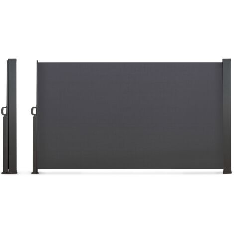 Einziehbarer Außenparavent 200 x 400 CM Anthrazitgrau Seitenrollo (1/5)