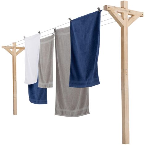 MADERA Outdoor-Wäscheständer aus Holz 12M zum Aufhängen