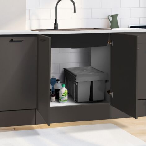 Hailo Abfallsammler MF Swing 45.1/18 Weiß Uno 18 L Mülleimer Einbau