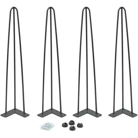 Satz von 4 Pin-Füßen 71 cm für Tisch im Industriedesign