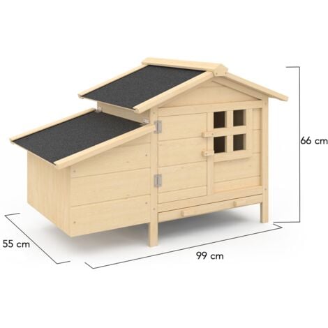 Hühnerstall auf Stelzen mit Holznest