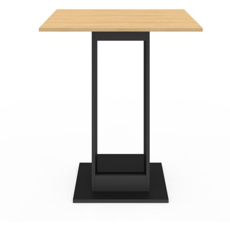Quadratischer Esstisch ZELIE 4 Personen Holz und Schwarz 65 cm