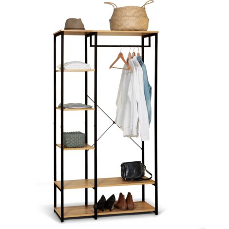 Ankleide Kleiderschrank Regal B. 90 cm DETROIT Industriedesign