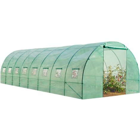 Tunnelgewächshaus Garten 24M² grün Gemüsesortiment DES ANDES 8x3M