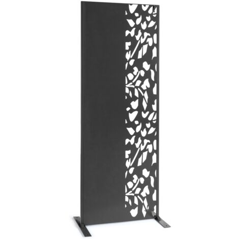 Dekoratives Universalpaneel 150 x 50 CM FLOWER grau halb durchbrochen an der Seite