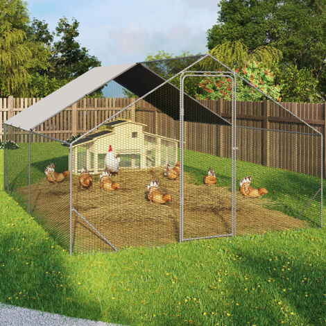 Freilaufgehege Hühnerstall 12 m² Gitterpark 4x3 M verzinkter Stahl