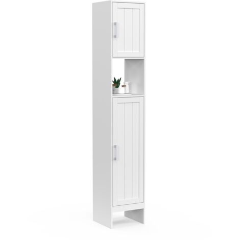 Badezimmer-Säulenschrank WALDO 2 Türen weiß