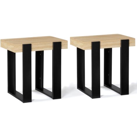 VOWNER Nachttisch 2er Set Mit Stoffschublade – Moderner Beistelltisch Für Schlafzimmer & Wohnzimmer