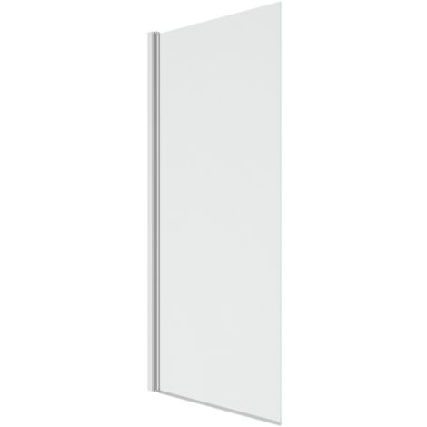 Badewannenabtrennung 1 Klappe 70x120 cm mit silbernem Aluminiumprofil