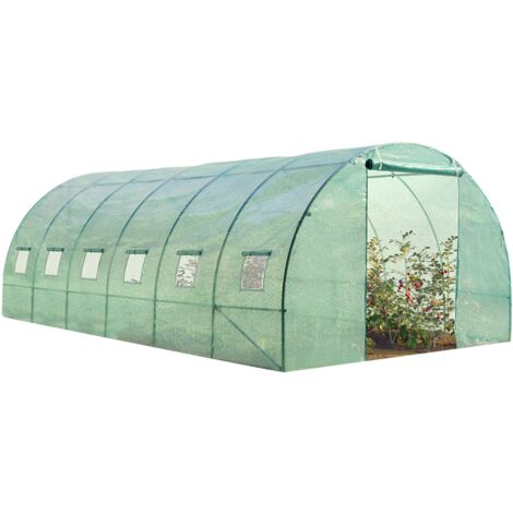 Tunnelgewächshaus 18m² grün Gemüsesortiment CRIMÉE 6x3m