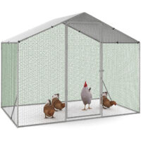 Hühnergehege 3 m² Maschendrahtzaun 2,20x1,4 M verzinkter Stahl