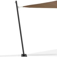Befestigungsmast für Sonnensegel H. 220 CM Pfosten und Basis aus Stahl