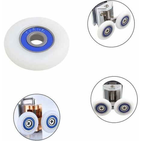 8 Stück Duschtür-Rollen – Ersatzräder Für Gebogene Glas-Duschtüren (4–6 Mm), 27 Mm