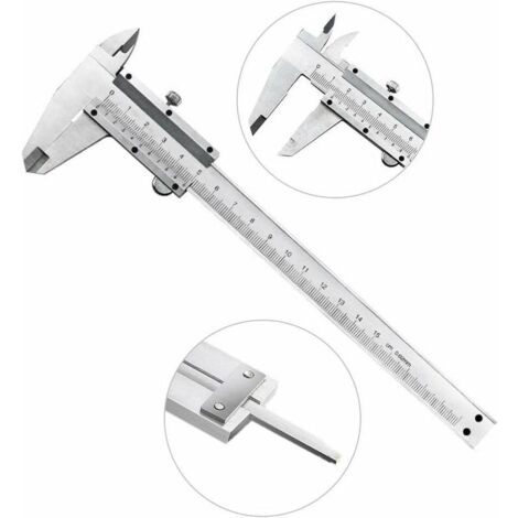 VBESTLIFE Messschieber 0-150mm - Präzisions-Messgerät 0,02mm Genauigkeit