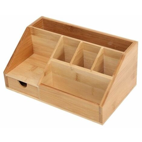 Telefonständer & Stifthalter Aus Holz – Natürlicher Schreibtisch-Organizer Mit Sonnenblume, 13 Cm Hoch
