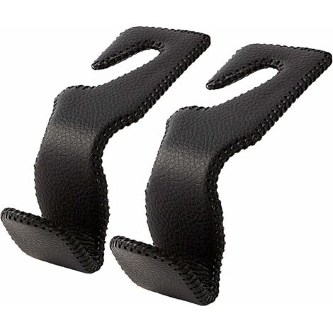 2 Stück Auto Haken Aus Leder - Rücksitz Haken Für Kopfstütze Universal