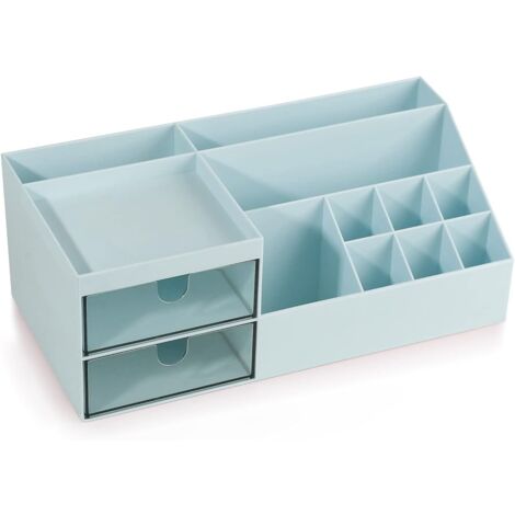 Make-up-Organizer Für Schminktisch, Groß Mit 7 Fächern & 2 Schubladen – Wasserdichte Kosmetikaufbewahrung Für Badezimmer