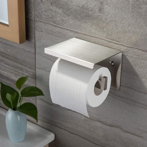 Toilettenpapierhalter Aus Edelstahl – Verchromt, Wandmontage, 15 Cm, Inkl. Schrauben & Dübeln, Modernes Design
