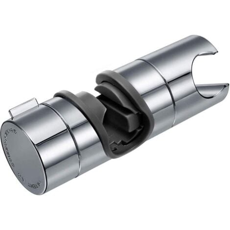 Universal-Brausehalter, verstellbare Brausehalterung, 360° drehbarer Brausehalter für Gleitstangen mit 18–25 mm Außendurchmesser, ABS-Qualitätskunststoff, verchromt