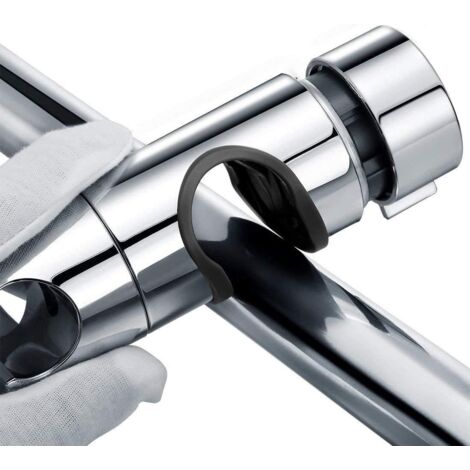 Universal-Brausehalter, verstellbare Brausehalterung, 360° drehbarer Brausehalter für Gleitstangen mit 18–25 mm Außendurchmesser, ABS-Qualitätskunststoff, verchromt