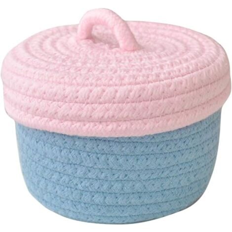 Yiuswoy Baumwollseil Korb Weiß - Geflochtene Aufbewahrung Mit Katzenmotiv