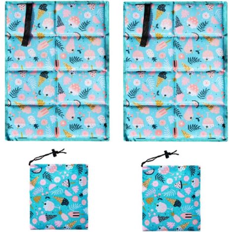 2er Set Wasserdichte Sitzkissenbezüge Für Gartenmöbel - 60x60cm & 55x50cm Mit Reißverschluss