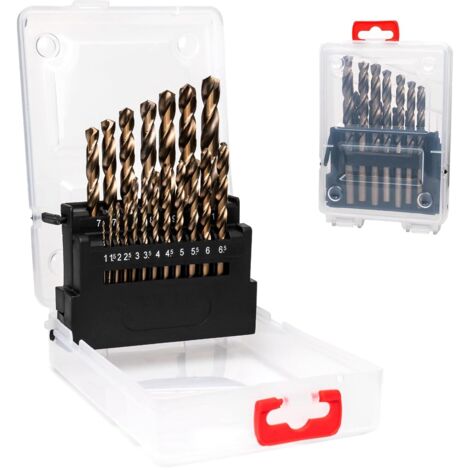 Kobalt-Bohrer-Set 1-15 Mm Für Edelstahl & Hartmetall – Spiralbohrer Für Metall, Holz & Stahl (China)