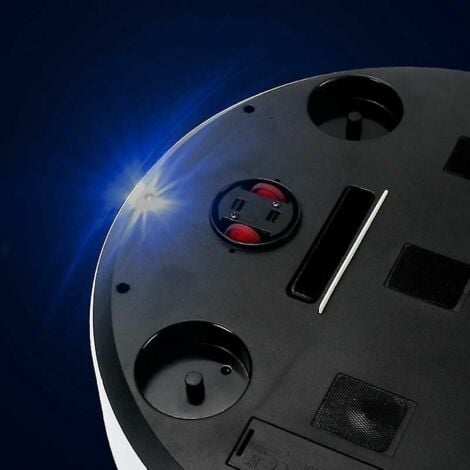 Aspirapolvere robot Aspirapolvere senza fili 5 in 1 con luci d'atmosfera a LED Aspirapolvere umidificante-COLORE: Nero