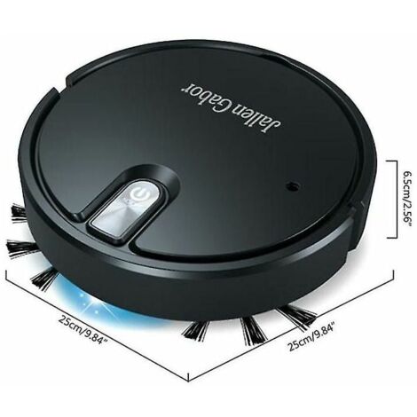 Aspirapolvere robot Aspirapolvere senza fili 5 in 1 con luci d'atmosfera a LED Aspirapolvere umidificante-COLORE: Nero