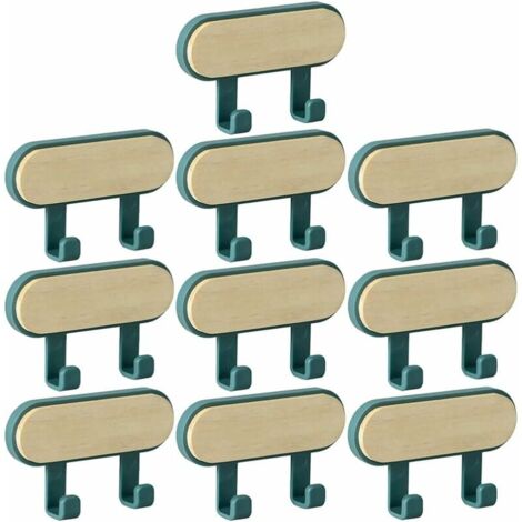 12 Ganci Appendiabiti Per Cappelli Autoadesivi - Bianco E Nero, Per Parete, Per Cappelli, Asciugamani, Chiavi