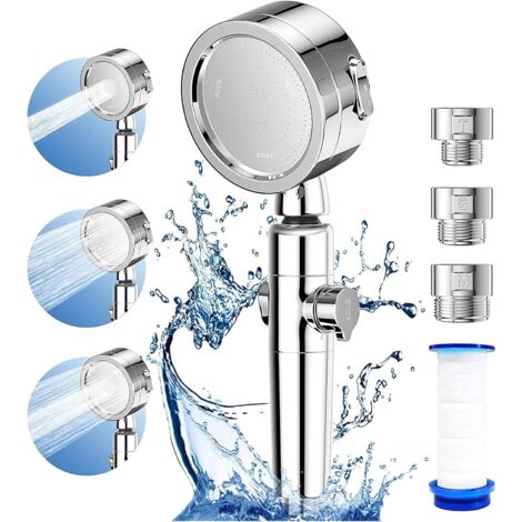 Soffione Doccia, Soffione Doccia Portatile Con Tubo Da 1,5 M (senza Staffa), 6 Impostazioni Di - Foto 3