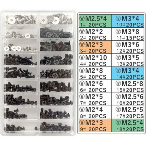 Set 355 Viti Per Computer - M2 M2.5 M3 Per HDD, SSD, Laptop E PC - Foto 8