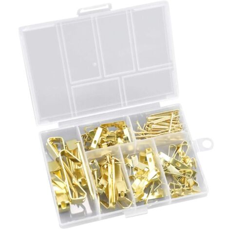 1BLISTER GANCIO PER QUADRI 'GIGLIO' mm 48 - pz. 5 oro