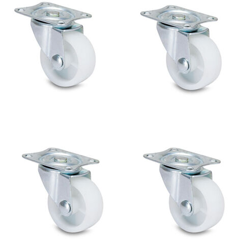 4 Pezzi Set Di Ruote Piroettanti A Forma Di L Da 1,5 Pollici Con Ruote In Gomma Morbida - 10