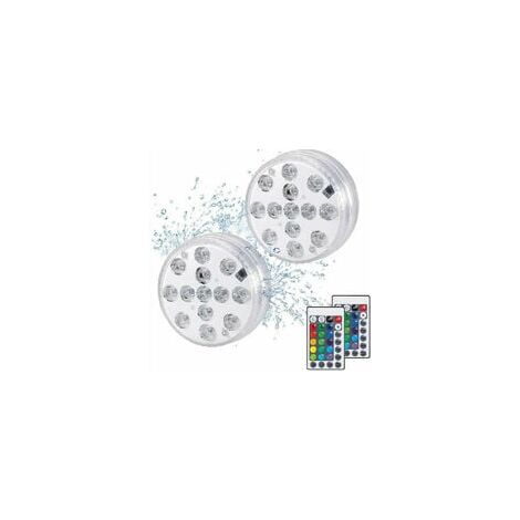 GolWof Confezione Da 2 Luci LED Sommergibili Da 13 LED, 16 Colori RGB Impermeabili Ip68 Con Telecomando Per Decorazioni Per Piscine E Matrimoni 92018883 - Foto 9
