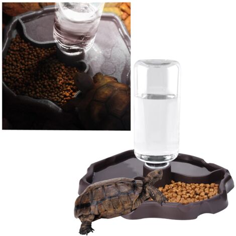 Distributore Acqua Per Rettili 2 In 1 - Ciotola Per Cibo E Acqua, Automatico Per Tartarughe, Criceti E Altri Animali - Foto 3