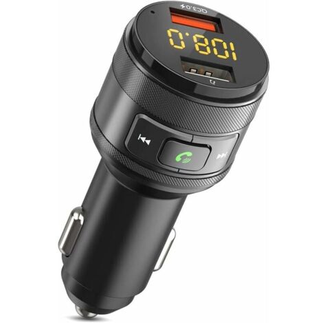 Trasmettitore FM Bluetooth 5.0 Per Auto, Con Ricarica Veloce PD Tipo-C E Dual USB 3.1A, Vivavoce Con Riduzione Rumore, Lettore MP3 - 3