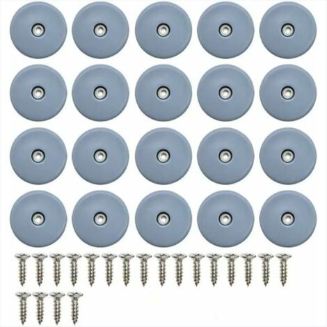 24 Pattini Scivoli Per Mobili QWORK - PTFE Autoadesivi, 20x20 Mm, Per Spostare Divani E Tavoli Senza Graffi