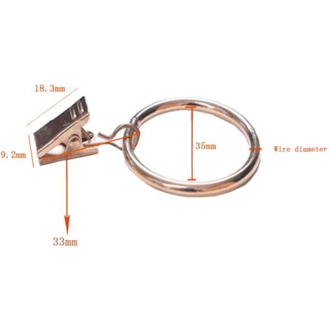Clip per tende con anelli anelli per anelli in metallo antiruggine ganci con Clip resistente