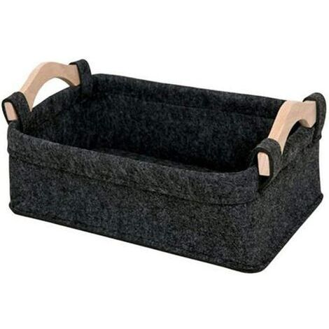 RIWNNI Set di 4 Scatole Portaoggetti, 30 x 30 x 30 cm, Cestini Portaoggetti in Tessuto, Cesto Portaoggetti Pieghevoli con Manici, Contenitori Portaoggetti per Giocattoli, Vestiti, Libri, Beige