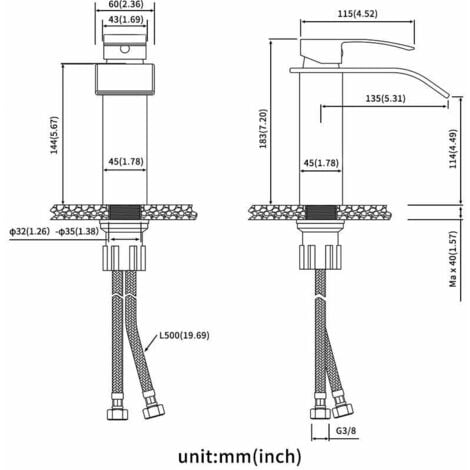 Auralum Grifo Monomando para Lavabo en Cascada, Grifo Monomando Moderno para baño, Grifos para Fregadero sobre encimera, Adecuado para Fregadero Incorporado