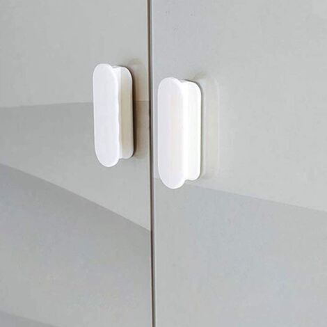 Manija Puerta Upvc Blanco Manija De Puerta Blanca Aluminio Upvc 48mm - Par Completo Con Tornillos, Eje Y Cassettes De Resorte Manijas Puerta Con Tornillos