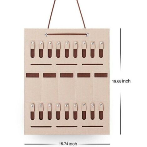 Emfogoo Organizador De Joyas De Pared | Con Estante De Madera Y Ganchos | Capacidad Grande Para Collares, Pulseras, Pendientes