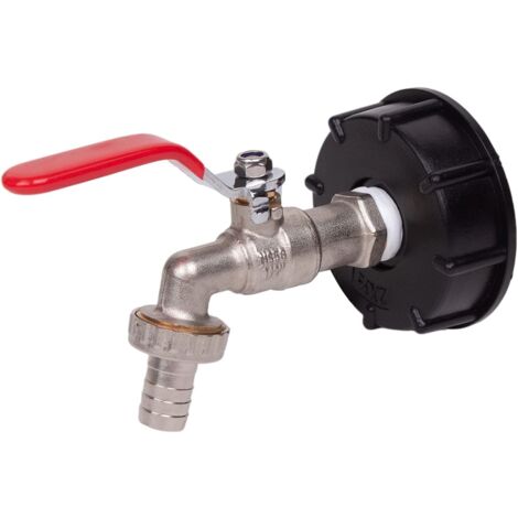 Grifo IBC Para Tanque De 1000L | Adaptador S60x6 Con Extensión Integrada