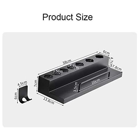 4 Soportes De Pared Para Teléfono Móvil Y Cargador - Con Adhesivo, Color Blanco, 9.5x7.8x2.5 Cm, Organizador Práctico