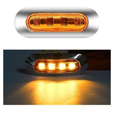 Flexzon 4 Pz Led Indicatore Luci Laterali Luci Ambra Camion Camion Lgv Hgv Bus 24v - Foto 7