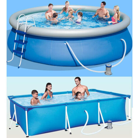 Tuyau Filtration Piscine Thinkhappyyoyo Tuyau De Rechange Pour Piscine 1,5 M X 3,2 Cm, 2 Tuyaux Tuyau Piscine Flexible Rechange